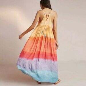 Artwork of CarlaWeeks Anthropologie maxi dress S multi color design strappy S